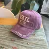 Gorra de Béisbol Bordada con Letras Lavadas Estilo Americano para Hombres y Mujeres, Gorra de Invierno con Visera Curva, Sombrero Versátil Casual para Estudiantes y Parejas