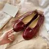 Sapatilhas de Bico Redondo com Laço Estilo Francês, Sapatos Mary Jane de Calçar Fácil com Solado Macio, Sapatos de Vovó