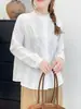 Colección Otoño 2026: Cardigan Suelto para Mujer con Cuello Mao Bordado Jacquard Estilo Japonés Camisa de Manga Larga Top Venta al por Mayor