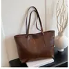 Bolso Tote Mujer 2026 Otoño/Invierno Nuevo Estilo Coreano Gran Capacidad Bolso de Mujer de Moda Simple Bolso de Hombro Bolso de Mano de Cuero Encerado