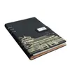 Cuaderno de Hojas Sueltas A5 Libro de Registro Desmontable Cuaderno de Negocios Diario Bloc de Notas Cuaderno Rellenable Estampado en Oro para Estudiantes Universitarios