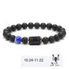 Pulsera de 12 Constelaciones de Amazon, de Venta Caliente Transfronteriza, Pulsera de Piedra de Ágata de Imitación para Hombre y Mujer, Joyería de Moda de Tránsito Europea y Americana