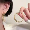 Coleção Versátil de Brincos de Argola Lisos para Outono e Inverno~ Estilo Minimalista Tendência com Toque de Luxo, Brincos Que Emagrecem o Rosto e Realçam o Temperamento