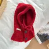 Chapéu e Cachecol Qiunan Kidsren Tudo-em-Um Chapéu de Inverno Novo Logo de Letra Cachecol de Pescoço Quente para Bebê e Gorro