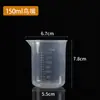 Béquer de Plástico 50ml 100 150ml500 Espessado Copo Medidor Experimental Pp Graduado de Dupla Face Cilindro Medidor Loja de Chá com Leite