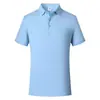 Ropa de Trabajo Personalizada Color Sólido Liso Solona Camisa Polo Ropa de Grupo Personalizada Cuello Solapa Manga Corta Logo Bordado Estampado Hombre
