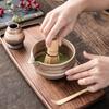 Tazón de matcha té matcha estilo japonés con juego de té traje té bambú cepillo de té matcha Baiben dinastía Li Song ceremonia del té Zen