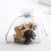 Bolsa para Empaque de Joyería, Bolsa de Malla, Bolsa de Gasa de Organza Transparente, Bolsa de Regalo, Bolsita Cosmética, Logo para Bolsa de Dulces de Boda