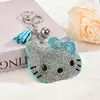 Chaveiro Pingente Criativo de Desenho Animado Anime Cravejado com Diamantes para Bolsas de Mulheres e Chaves de Carro, Gato Kaide