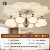 Candelabro de sala de estar estilo vintage con forma de caqui, lámpara de protección ocular estilo Bauhaus, nuevo modelo 2026, luz principal retro de madera maciza estilo francés para el vestíbulo