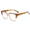 Nuevas gafas TR90 anti-luz azul para mujer, color caja, lente plana, tendencia transfronteriza, combinación de colores, gafas para miopía