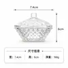 Pote de vidro multifuncional para armazenamento, copo de aromaterapia, tigela desmagnetizadora, ornamento para armazenamento de joias, doces, frutas secas