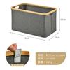 Cesta de almacenamiento para el hogar transfronteriza cesta de almacenamiento para papelería de dormitorio de estudiante ropa sucia cesta de almacenamiento plegable de bambú y tela estilo japonés cesta para ropa sucia
