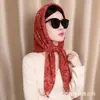 Nuevo pañuelo floral de 90x90 de gran venta, pañuelo para la cabeza de algodón y lino transpirable y ligero, turbante protector solar para madres