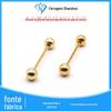 Broche Parafuso de Suéter Dourado Ponta Dupla Capa Roupa Exterior Espiral Pino de Gola de Metal Gravata de Camisa de Uma Palavra Pino Decorativo para Gravata de Camisa