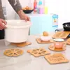 Descansos de Mesa de Madeira, Tapetes de Isolamento, Descansos Criativos para Mesa de Jantar, Descansos para Pratos, Tapetes Domésticos Anti-Queimadura, Descansos para Panelas, Descansos para Caçarolas, Descansos para Tigelas, Porta-Copos