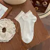 Calcetines Finos de Primavera y Verano Youjiaxiu Serie Miu Calados de Malla Flor Pequeña Calcetines Tipo Barco Lolita con Lazo Calcetines Cortos