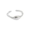 078 Estilo Coreano Ins Nicho Estilo Frio Senso de Design Personalizado Simples Combina com Tudo Prata de Lei S925 Anel Aberto para Mulheres