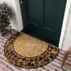 Tapetes de Piso Semisemicirculares Bohemianos Transfronterizos al por Mayor para Entrada de Casa, Resistentes a Manchas, Antideslizantes y de Fácil Cuidado