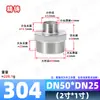 Niple Redutor Hexagonal de Aço Inoxidável 304 Macho-Macho de Tamanhos Diferentes Rosca Macho Tubo de Passagem Reta 1 polegada 6 fen para 4 fen