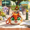 Pingente de porta-moedas de pelúcia autêntico de Zootopia, chaveiro fofo de cabeça de animal, bolsa para guardar fones de ouvido, pequeno presente