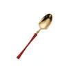 Acero inoxidable 304 cuchillo de hoja estrecha, tenedor y cuchara para uso doméstico, hotel, cuchillo y tenedor para bistec, cuchara para postre, acabado espejo, juego de cubertería occidental