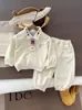 Roupas Infantis de Verão Novo Estilo Versão Coreana Roupas Infantis Primeira Festa de Aniversário Crianças Meninos Meninas Bebê Desenho Animado Manga Longa Estampadas Roupas Pequenas