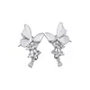 Pendientes Colgantes de Mariposa con Pintura en Spray y Pedrería Transfronterizos Europeos y Americanos, Pendientes de Lujo Ligero de Nicho de Gama Alta, Pendientes Versátiles para el Uso Diario para Mujeres