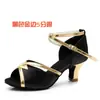 Zapatos de Baile de Salón para Mujer Adulta Danza Latina Primavera y Verano Baile Vaquero Suela Suave Zapatos de Práctica de Tacón Alto Baile de Salón Zapatos de Cha-cha