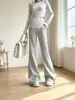 Pantalones de maternidad primavera/otoño 2026 estilo nuevo, pantalones deportivos ligeramente acampanados, talla grande, estilo delgado de primavera, pantalones acampanados con soporte para el vientre de embarazo