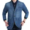 Traje de mezclilla informal holgado de talla grande para hombre, chaqueta de mezclilla juvenil, comercio exterior transfronterizo