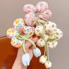 Flores de Tulipa 2025 Novo Elástico de Cabelo Doce e Fofo Acessórios de Cabelo Tridimensionais Meninas e Crianças Coque Acessórios de Cabelo Femininos