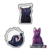 Insignias Metálicas Impresas Serie Gato Nuevo Lindo de Dibujos Animados Broche Creativo Divertido Citas en Inglés para Mascotas Venta al por Mayor