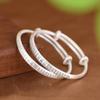 Ciervo Dorado Rey plata pura 999 pulsera de plata para bebé simple sólida boca de empuje y extracción regalo para niños pulsera con carácter fu pulsera