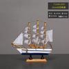 Barco pirata velero modelo de barco de madera pequeño barco de madera decoración barco de pesca decoración de escritorio para el hogar