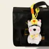 Llavero de Coche de Muñeco Schnauzer de Peluche Genuino Lindo Perrito Muñeco Colgante para Mochila Regalo Venta al por Mayor