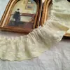 Encaje plisado de algodón puro bordado exquisito de 7 cm de ancho para escote DIY, ropa infantil, bolsos, cortinas, dobladillo de falda, accesorios textiles para el hogar