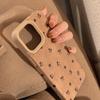 Suede Ins Padrão Floral Francês Adequado para Capa de Celular Apple Iphone16 18Pro Max Simples 17 Retrô 13
