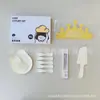 Caixa de presente com conjunto de louças de aniversário, conjunto de cinco peças, pratos de papel para padarias e confeitarias, combinação de talheres e pratos descartáveis