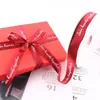 Elección del Experto Cinta de Poliéster Estampada de 2.5 cm con Letras Inglesas, Flores de Cinta Beige y Rojas