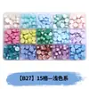 Perlas de cera octogonales, 100 estilos en compartimentos separados, perlas de cera para sellos de cera, empaque de caja de color mixto, venta al por mayor