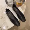 Zapatos de Noche Suaves de Tacón Bajo Estilo Francés 2026, Mocasines sin Cordones de Punta Cuadrada Baja, Cómodos para Viajar, Zapatos de Mujer