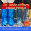Capa de Sapato Descartável Impermeável para Uso Externo Derrapante Cano Alto Dia Chuvoso Ciclismo Antiderrapante Inferior Capa de Chuva Descartável Grossa