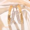 2022 Nuevos Accesorios de Venta Caliente aretes Mujer Exquisitos Diamantes de Imitación Brillantes Exagerados Redondos aretes aretes 06