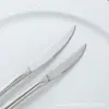 Atacado Transfronteiriço Talheres de Aço Inoxidável 304, Faca de Bife Estilo Ocidental, Colher de Jantar, Colher de Café para Hotel, Faca, Garfo e Colher Criativos com Cabo Redondo