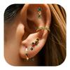 Pendientes de moda de venta caliente transfronteriza europea y americana con baño de oro real de latón para damas, pendientes de temperamento que combinan con todo para damas, traje