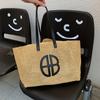 Bolsa Feminina Trançada de Palha Transfronteiriça Versátil Bolsa Trançada Verão 2026 Nova Tendência Bolsa de Praia para Compras Bolsa de Mão Fashion Bolsa Tote