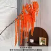 Flores Artificiais de Casamento Cor Laranja, Flores de Seda para Arranjos de Casamento, Decorações para Banquete de Noivado, Arranjos de Flores para Corredor de Salão de Casamento, Decorações de Fundo