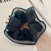 Anillo para el cabello negro para intestino grueso, lazo para el cabello sencillo de alta gama para mujer, elegante banda de goma para el cabello, tocado de moda