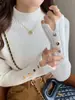 Camiseta Base de Cuello Medio para Mujer, Ropa Interior Estilo Chanel, Suéter de Punto de Gama Alta para Otoño e Invierno, Nueva Tejido de Punto para Principios de Primavera 2026